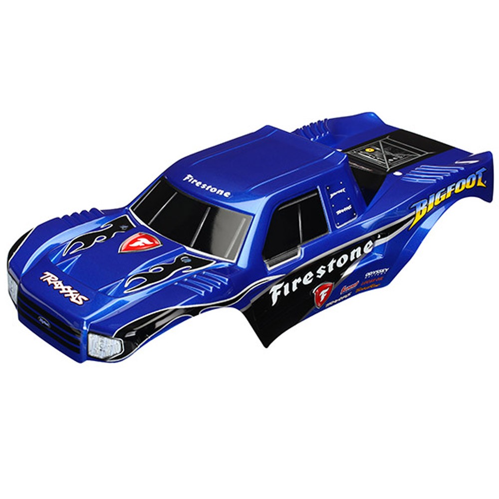Traxxas 3658 - Bigfoot Firestone Licensed Replica, Pre-Cut Body, Painted, Blue
