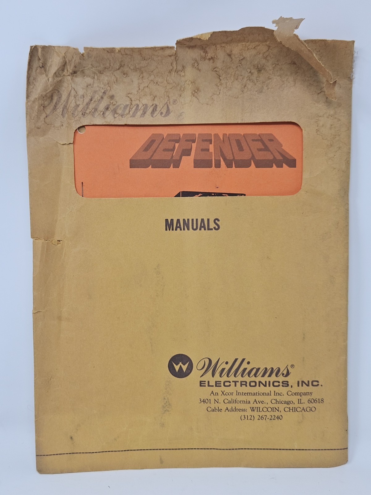 Williams-  Arcade -  Defender Operation Manual