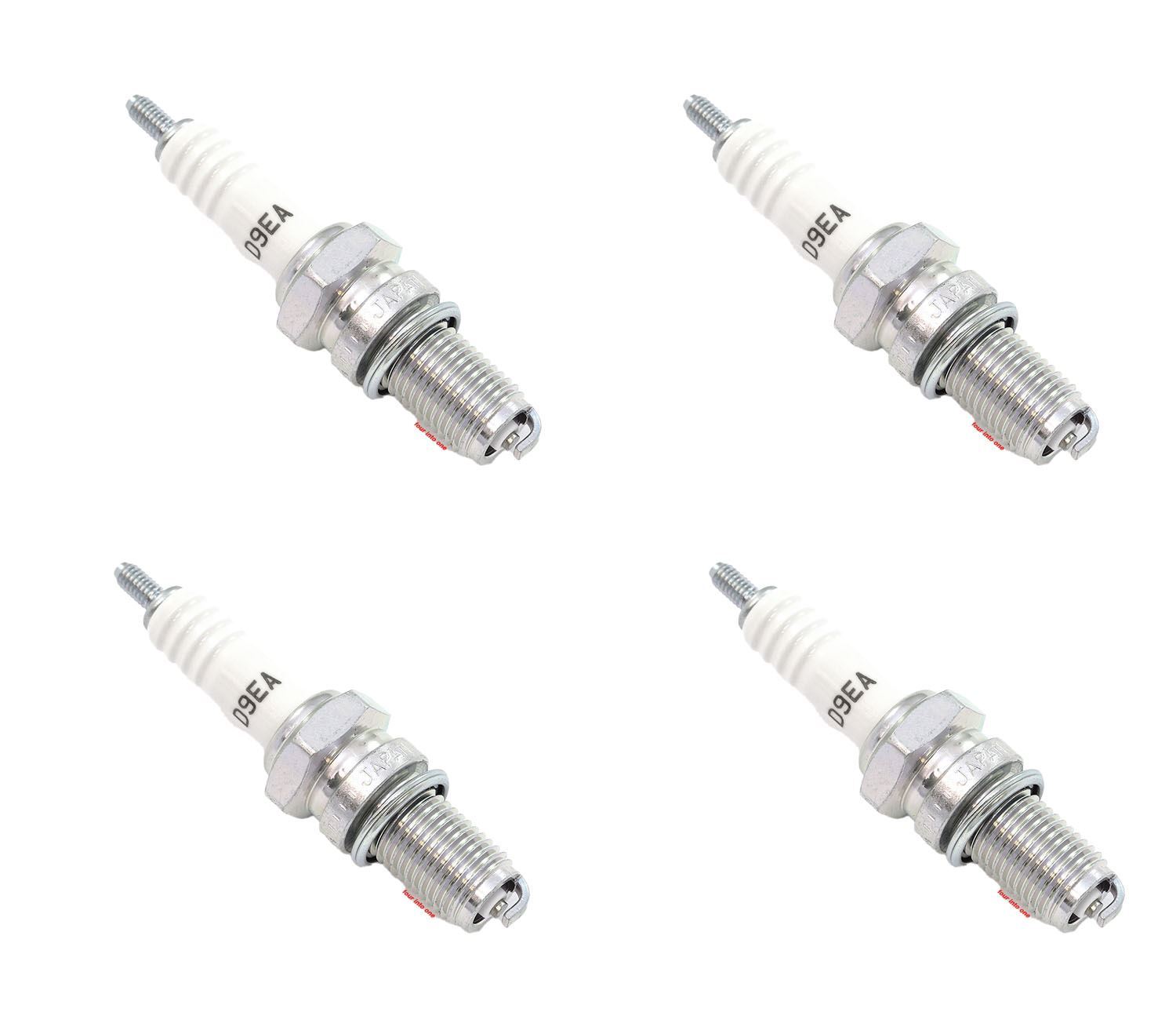Set of 4 - NGK D9EA Spark Plugs - 2420 - Honda Kawasaki Suzuki Yamaha Motorcycle
