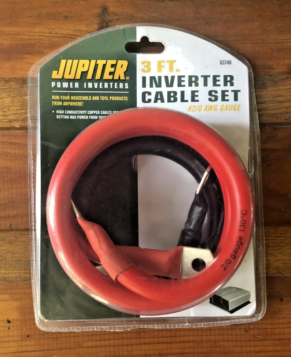 NEW Jupiter Power Inverters 3 Foot Inverter Cable Set #2/0 AWG GUAGE USA SELLER