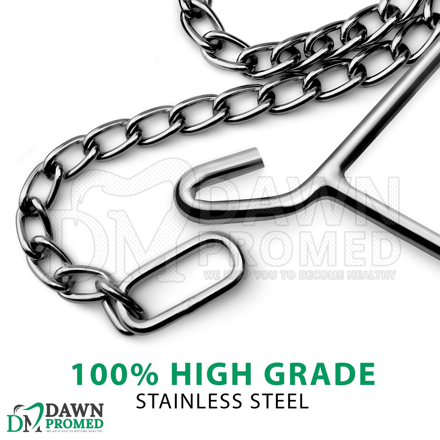 3 Pcs OB Calf Puller Hook & 30" 60" Chain Set Veterinary Instruments