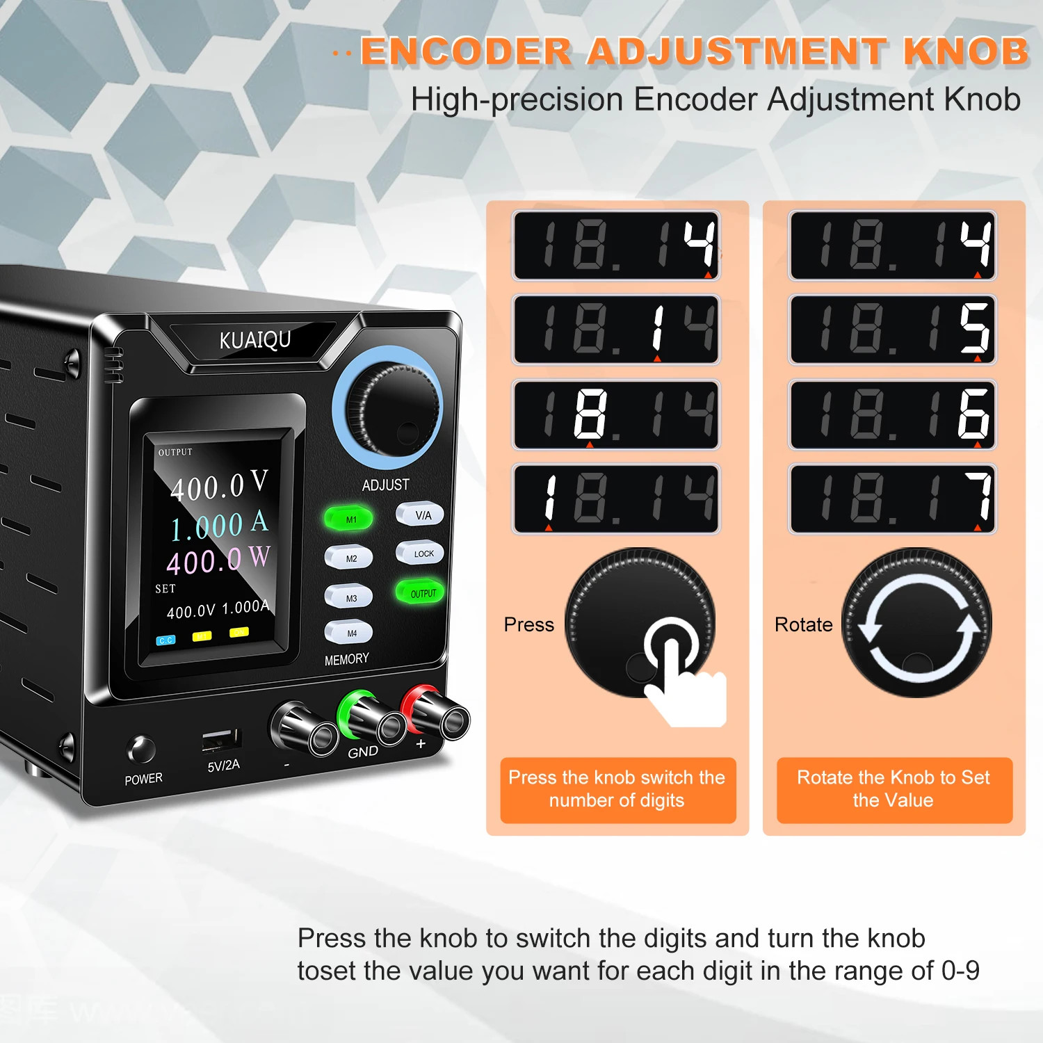 400V 1A 30V10A Programmable Adjustable DC Power Supply With RS-232 Interface