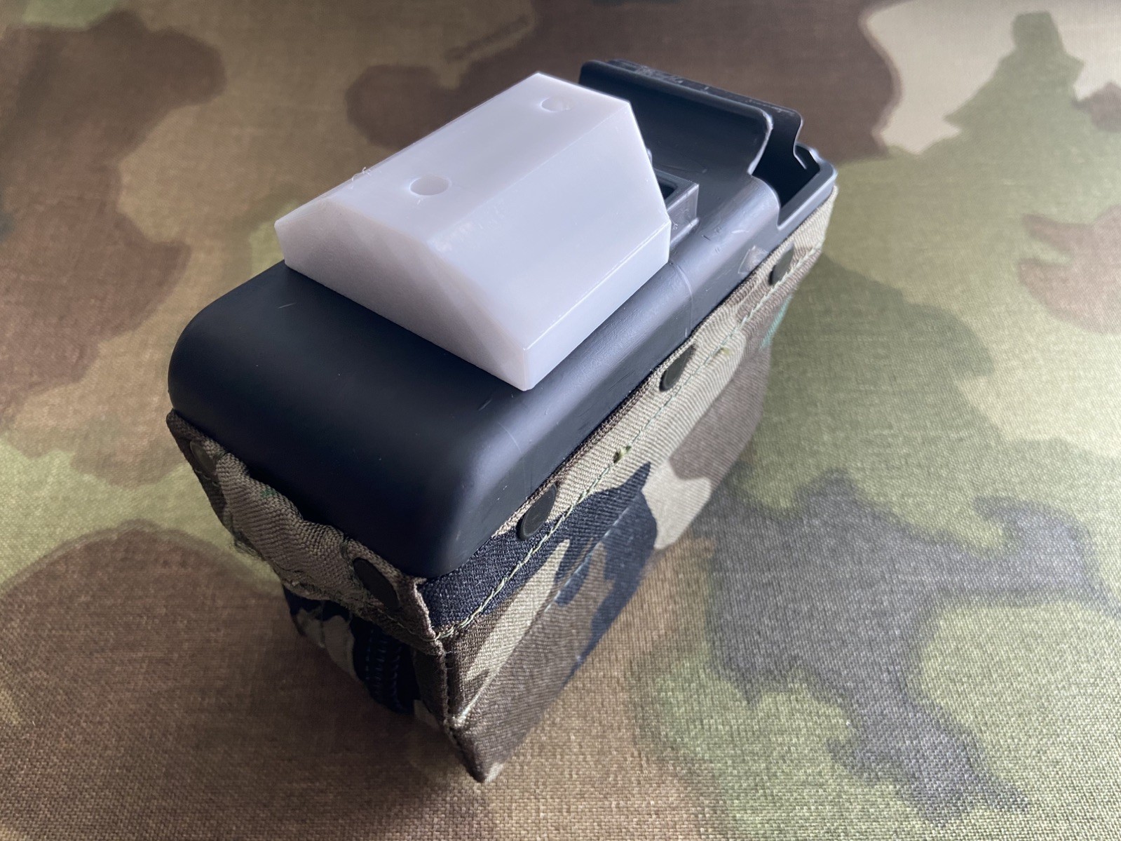 M249 100 Round Nut Sack Ammo Pouch Wall Mount – 3D Printed Display / Organizer