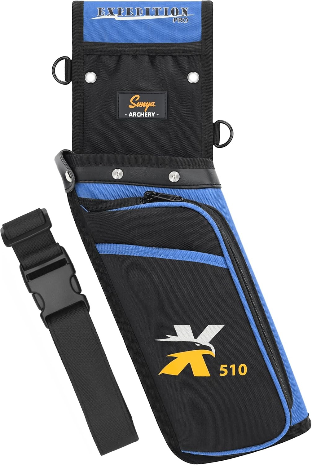 X510 Field & Competition Hip Arrow Quiver 3-Slot Noise-Free Archery with Sturdy