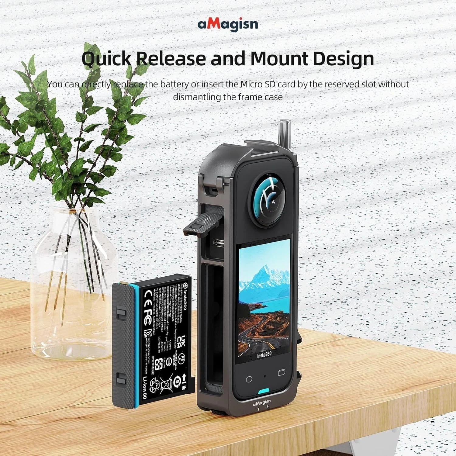 Durable Protective Housing for Insta360 X3 with Lens Guards & Screen Protector