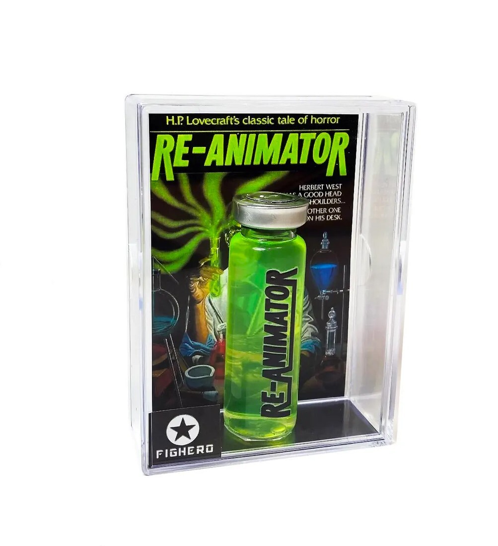 Re-Animator Serum Vial Bottle w/ Display Glows with Black Light Collectable Box