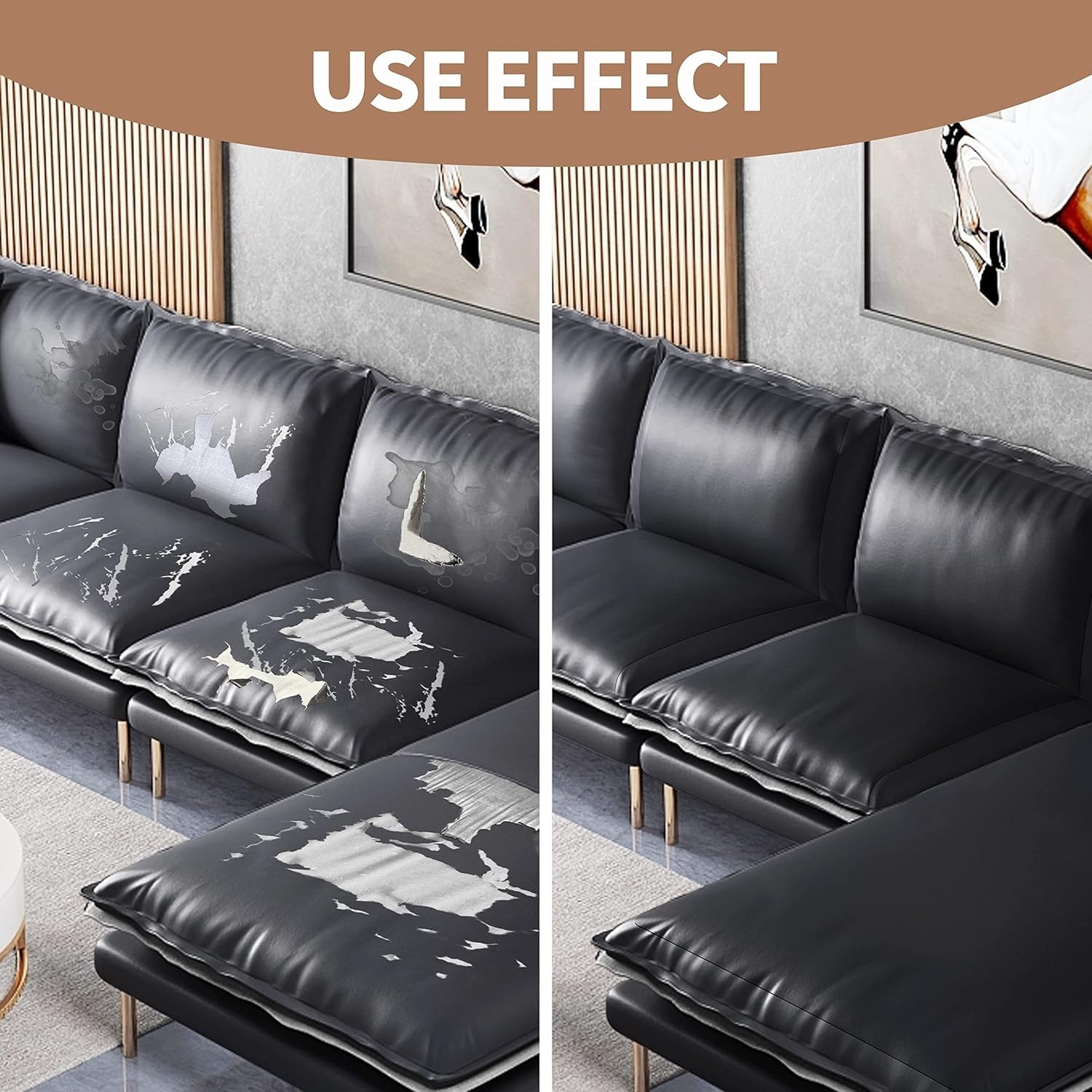Leather Repair Patch, Self-Adhesive, Sofa/Couch Scratch Fix