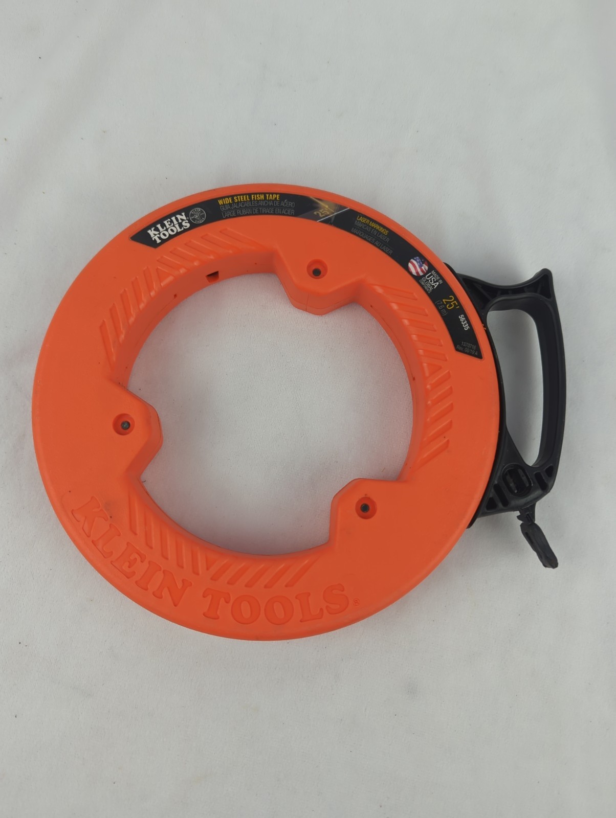 Klein Tools 25 ft Steel Fish Tape 56335 Wide Steel Wire Puller Electrician