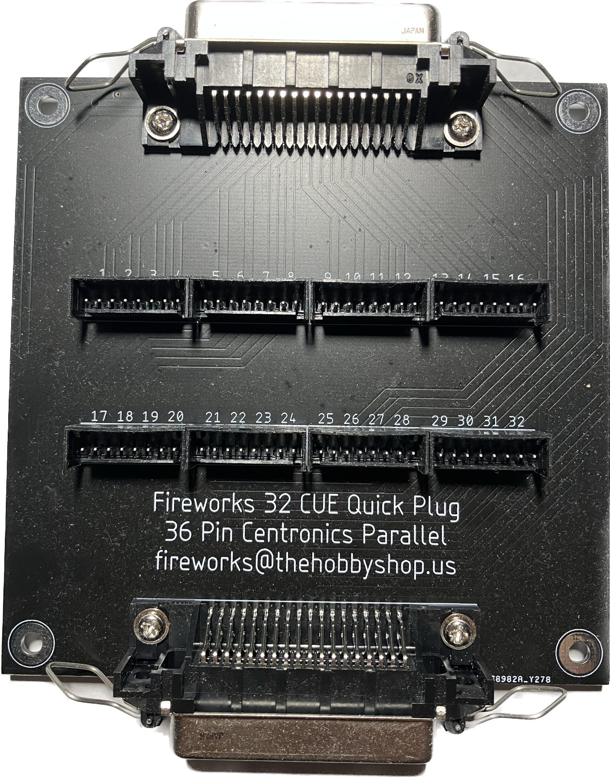 Fireworks 32 CUE 36 Pin R/A Mount Centronics Quick Plug FireOne, Starfire System