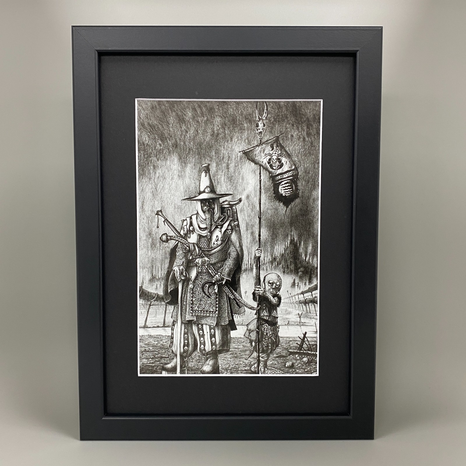 ASH WASTE NOMAD NECROMUNDA FRAMED ART CONFRONTATION JOHN BLANCHE WARHAMMER 40K