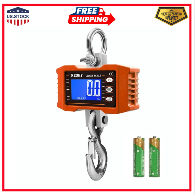 Digital Crane Scale 2200Lb/1000Kg Digital Hanging Scale Industrial Heavy Duty Cr