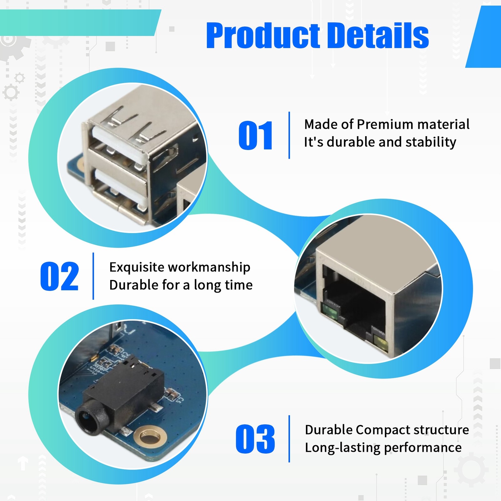For Zero 2 W Expansion Board Interface Board 100M Port+USB 26157