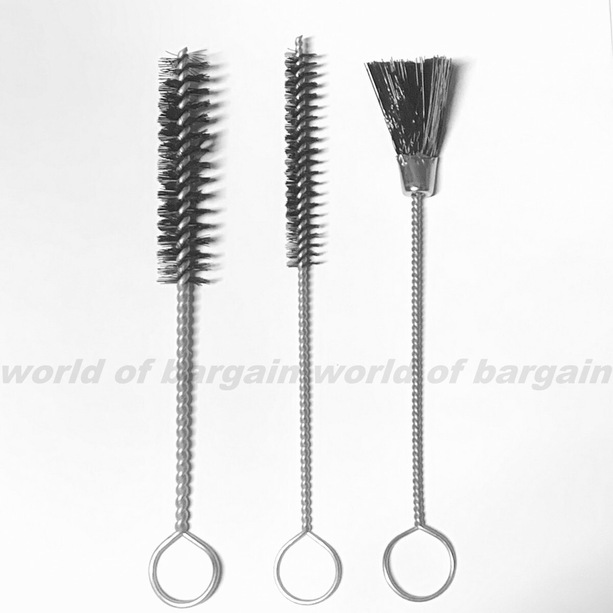 3 Pipe Brush Glue Adhesive Applicator Cleaning Kit Nylon Bristle Wire Handle T95