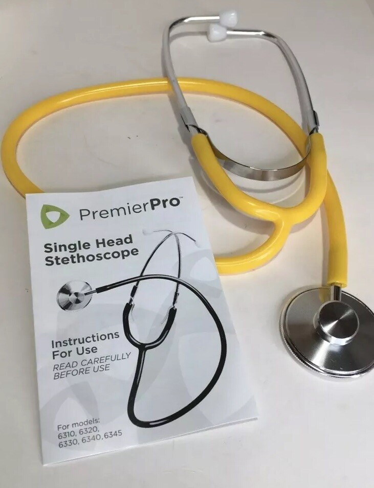 Medical Clinical Lite Stethoscope Premier Pro - Yellow - Fast Shipping!!!