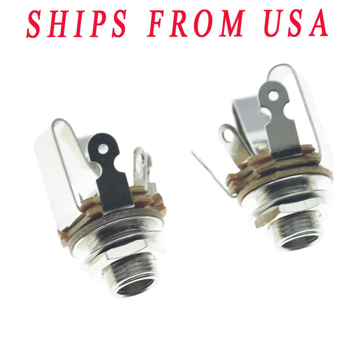 Premium Brass 1/4" Female Stereo Jack Socket 6.35mm TRS Output/Input Stereo Jack