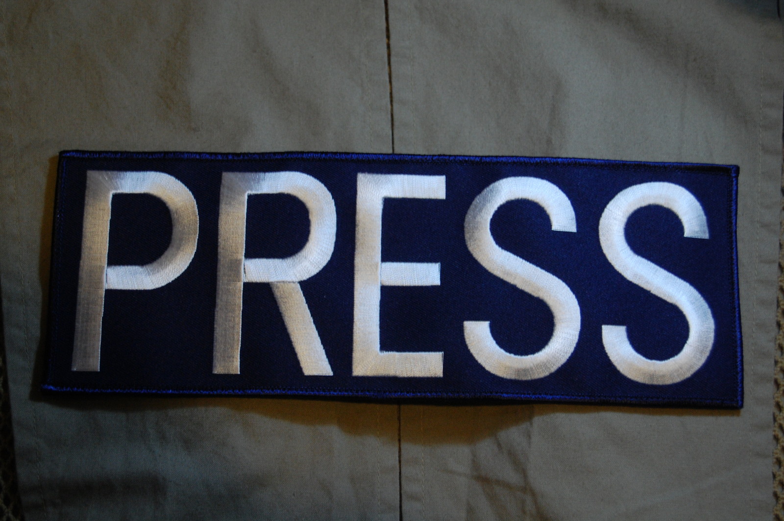 NEWS PRESS MEDIA TV CREW velkrö 11" PATCH for BULLETPROOF FLIGHT JACKET VEST