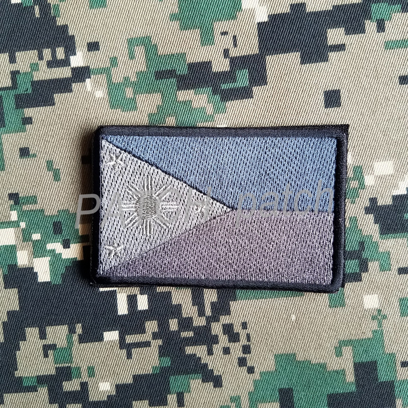 The Philippines FLAG ARMY PATCHES BADGE EMBROIDERED HOOK & LOOP PATCH *02