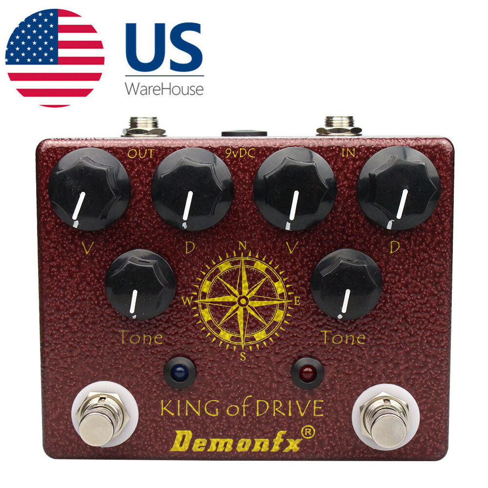 Demonfx King Overdrive Guitar Effect Pedal 4-in-1 Normal Overdrive DISTORTION