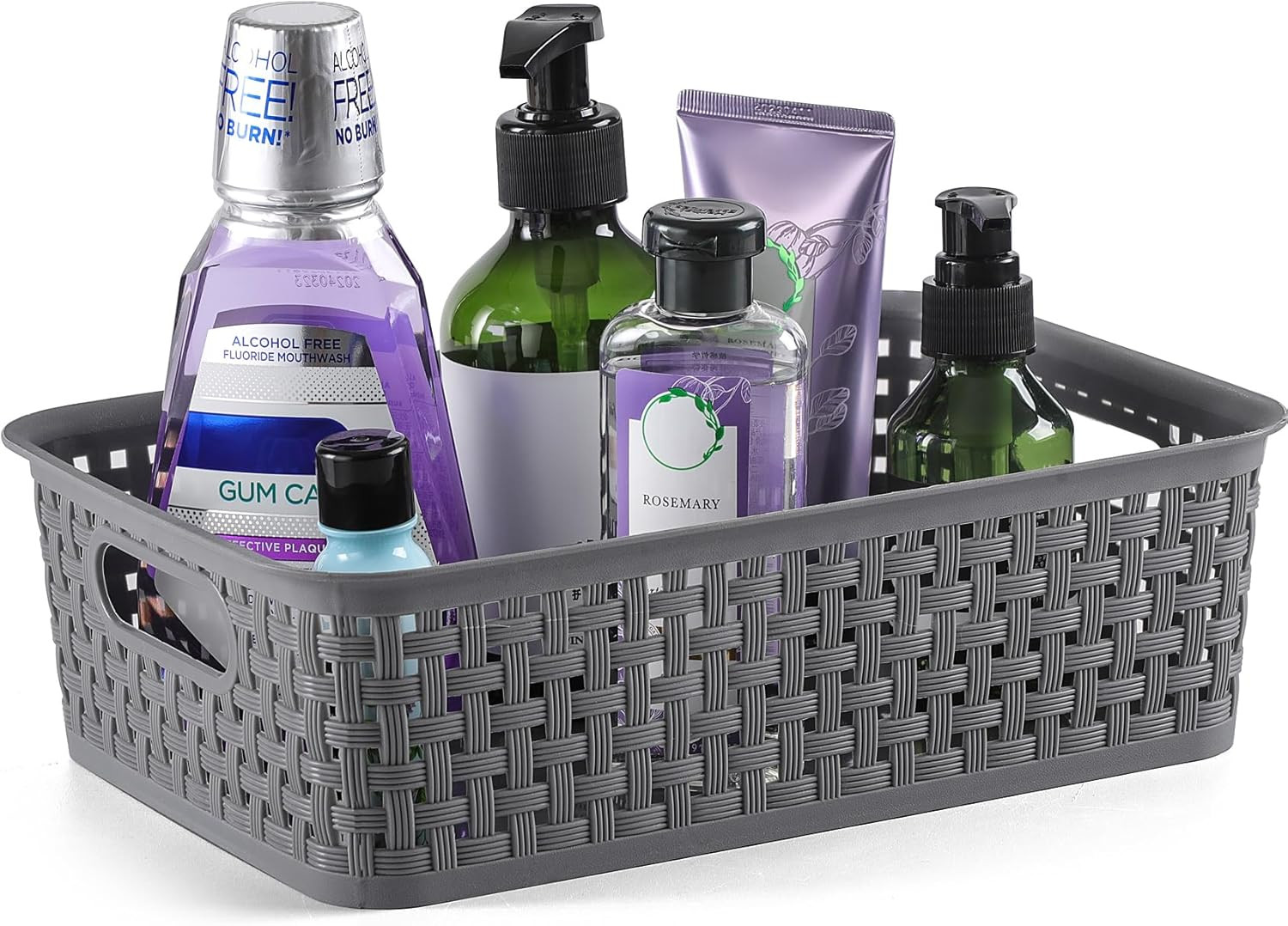 [ 12 Pack ] Plastic Storage Baskets - Small Pantry Organization and Storage Bins