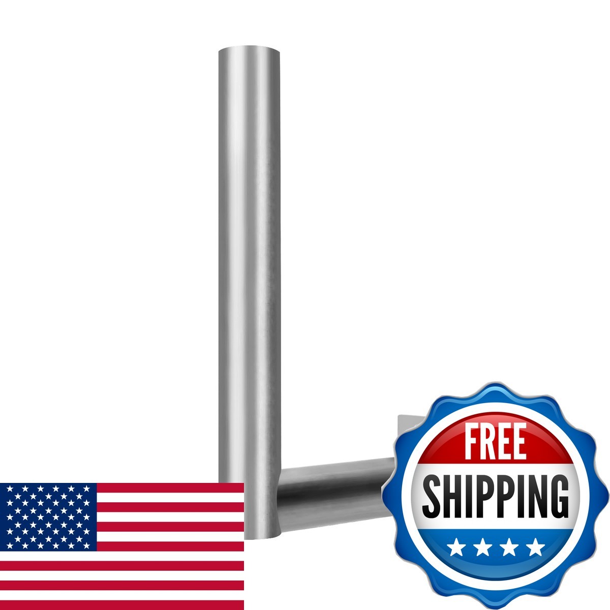 Stainless Steel 12'' L-Type Pole Mount Bracket for Antenna Weather Station