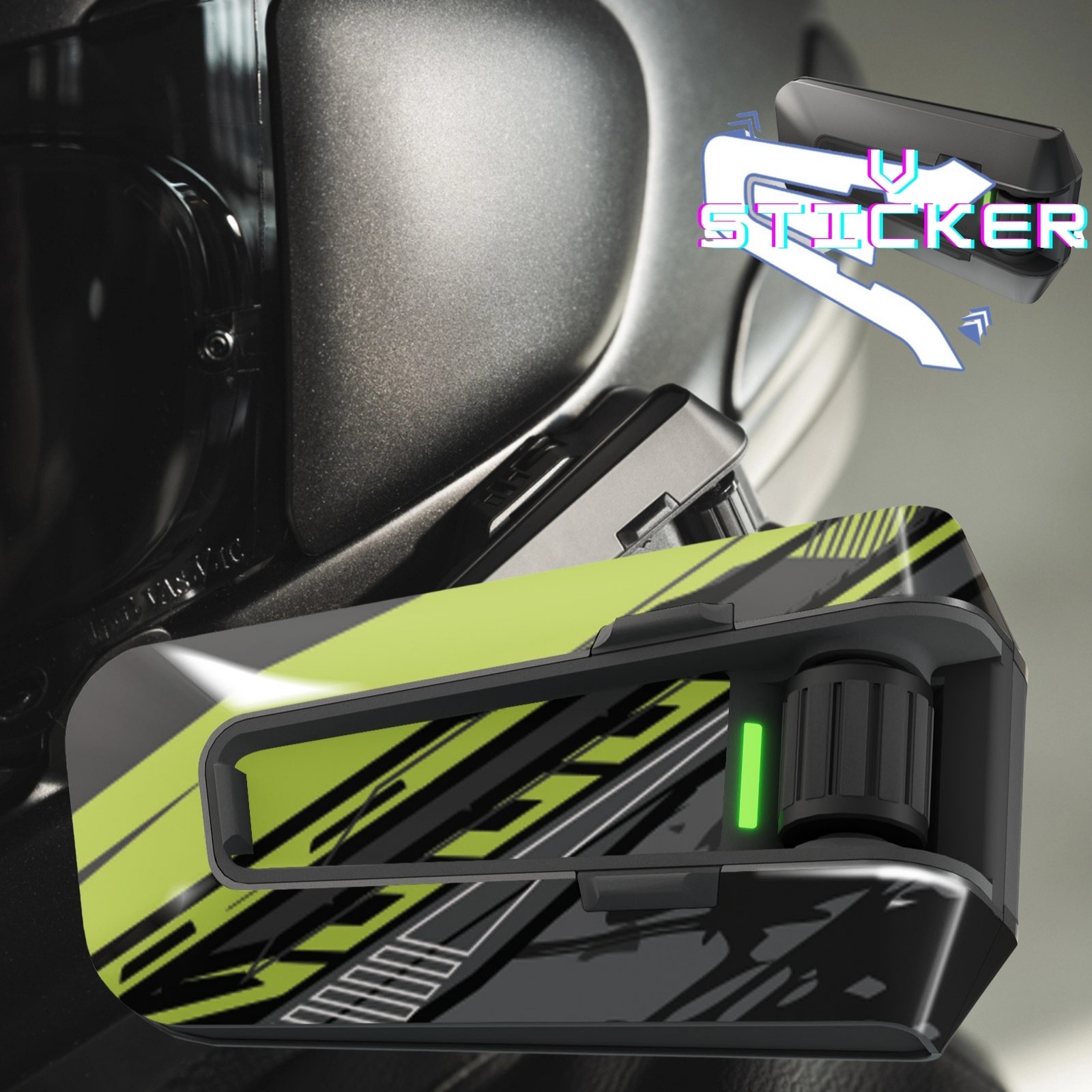 Vinyl Protection Sticker for Cardo Packtalk Edge – Waterproof Rim Decal - 18