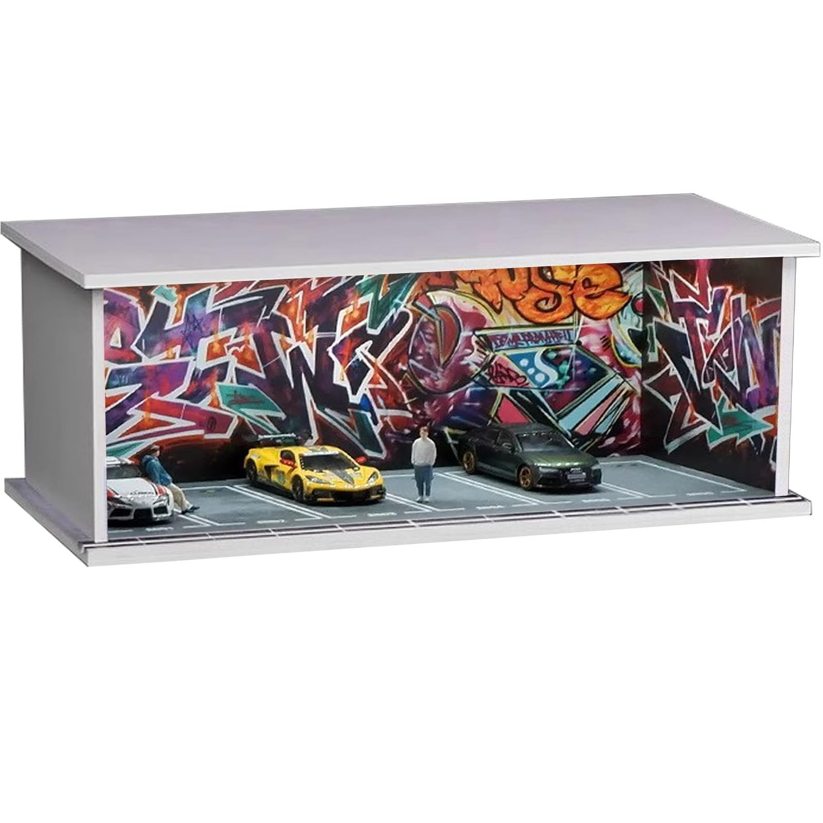 Display Case for Hot Wheel with LED Light Stackable Mega Garage Storage for 1...