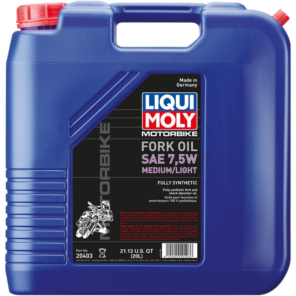 Liqui Moly 20403 Fork Oil - 7.5W Med/Light - 20L