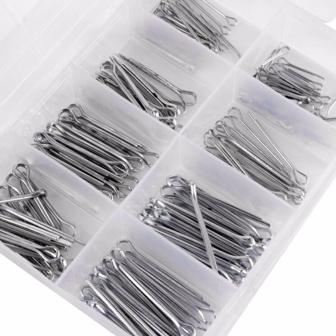 175Pcs Alloy Cotter Pin Clip Key Fastner Fitting Assortment Kit 5 Size