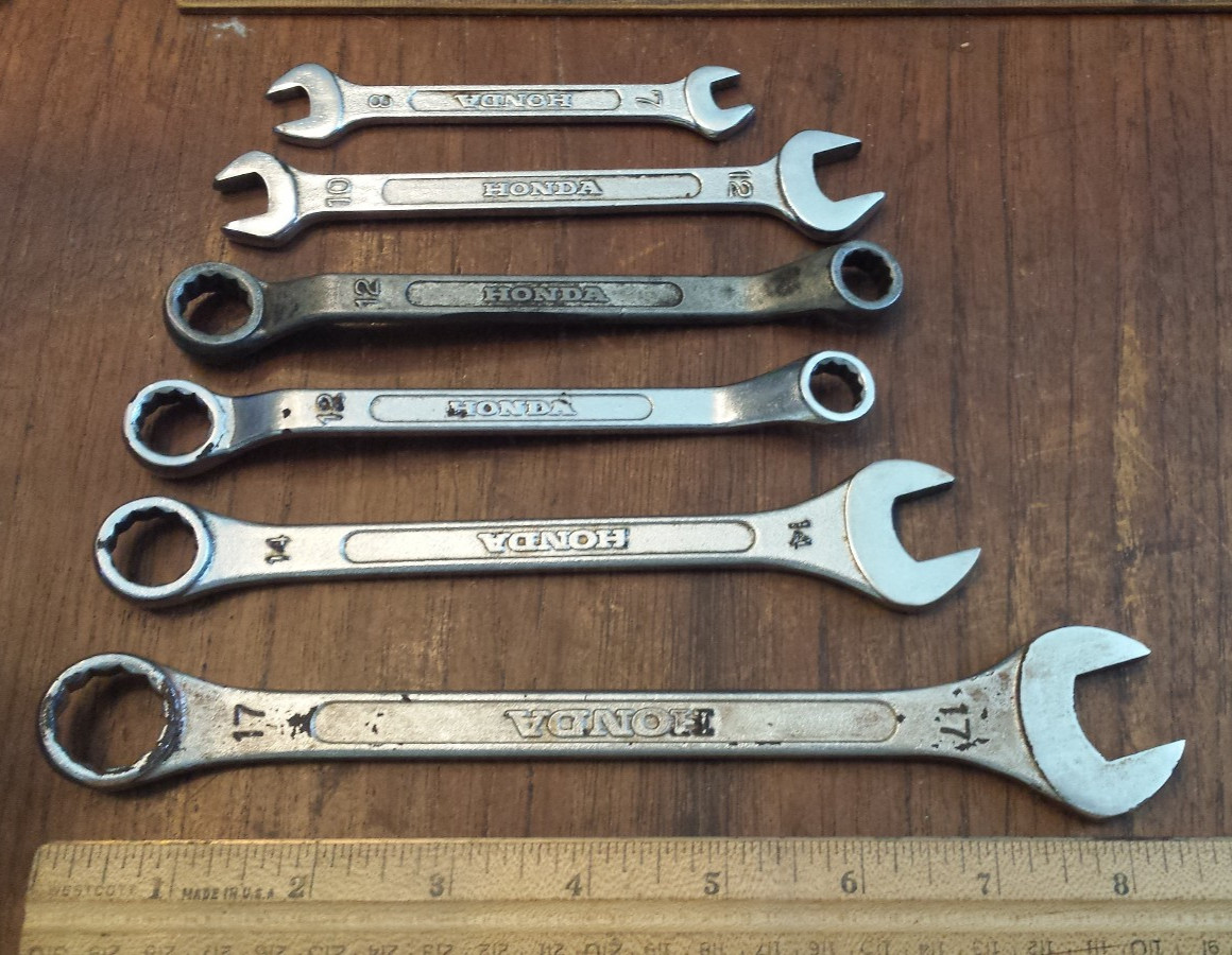 Mixed Lot of 6 HONDA RK wrenches - used