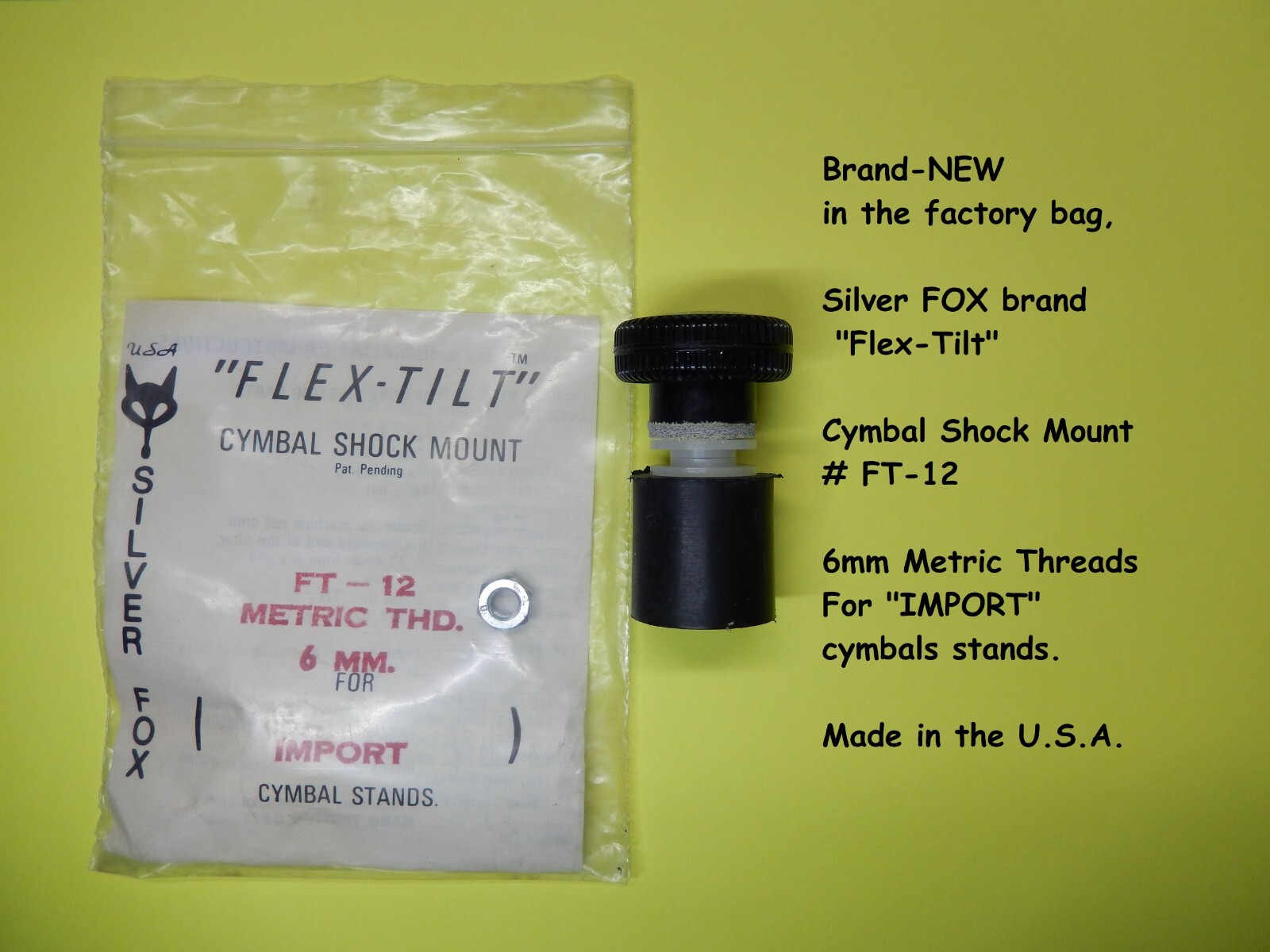 Silver Fox Flex-Tilt Cymbal Shock Mount #FT-12