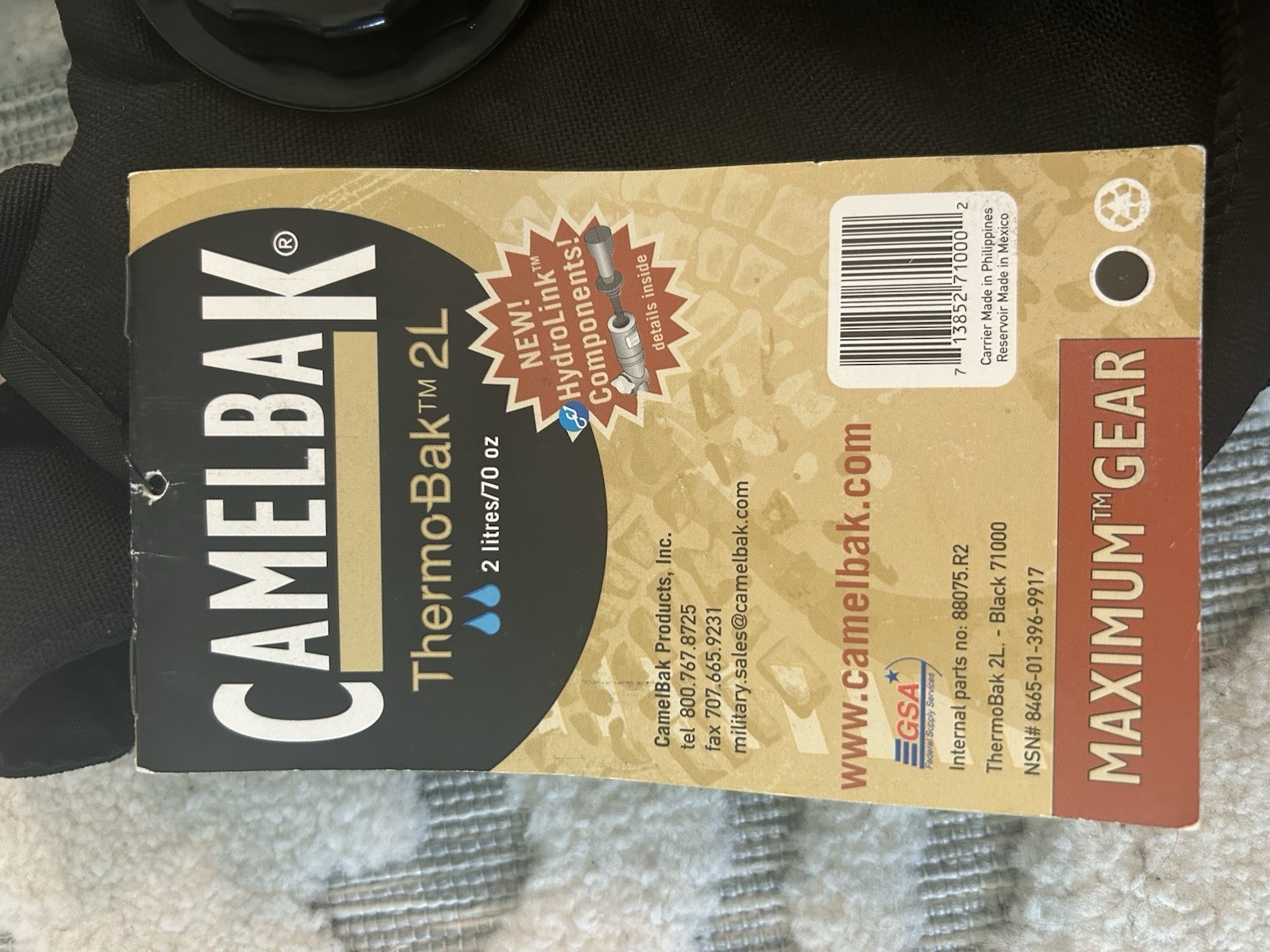 Camelbak Maximum Gear Thermobak 2L / 70oz Hydration Backpack, Black￼