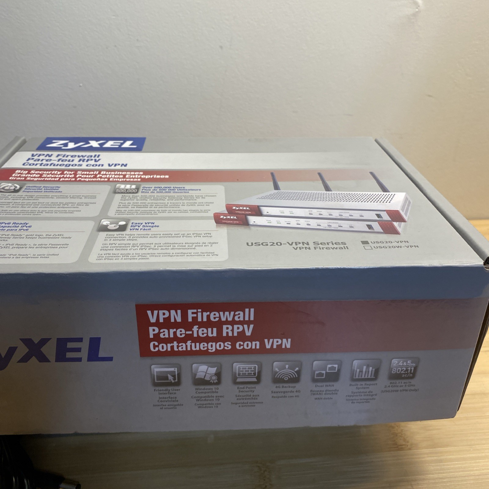ZyXel Zywall USG 20 Unified Security Gateway VPN Firewall with Power Adapter