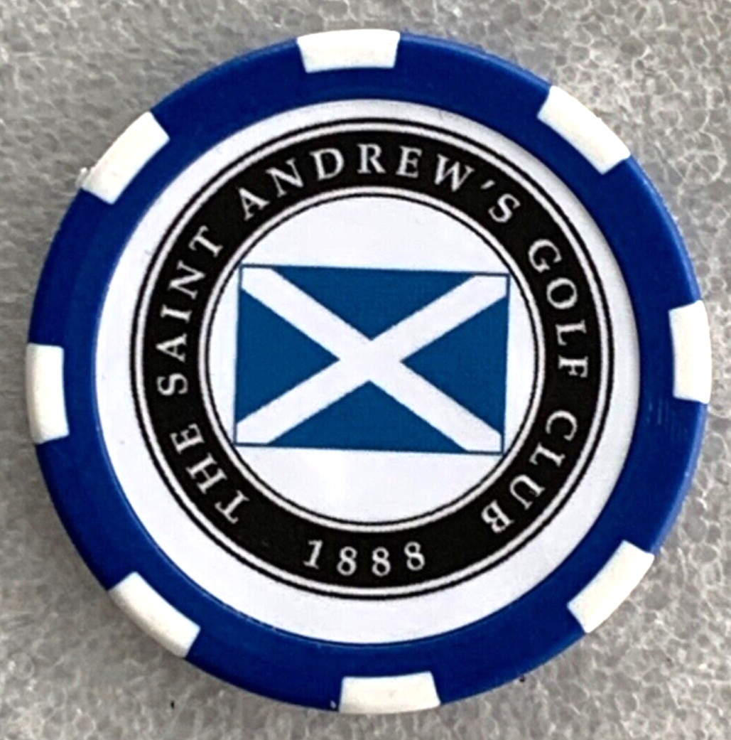 SAINT ANDREWS GOLF CLUB   FOUNDING MEMBER OF USGA  POKER CHIP  BALL MARKER