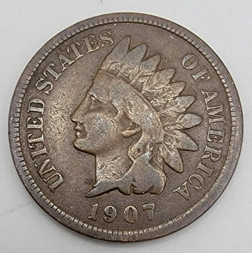 1907 Indian Head Cent VG As Shown You Grade it! IHC Penny Type Coin Free Ship!