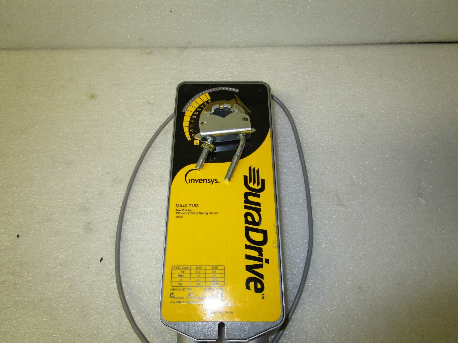 Schneider Invensys DuraDrive MA40-7153 Two Position Spring Return Actuator 24VAC