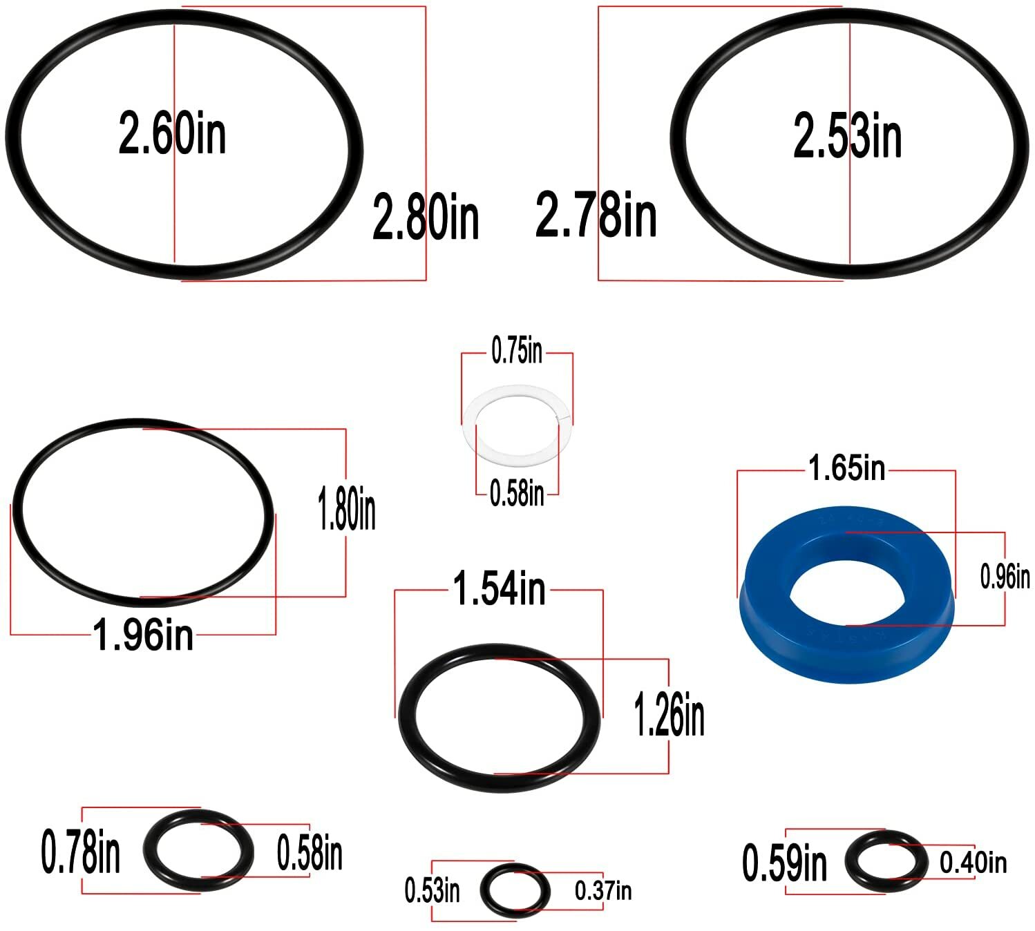 15PCS Floor Jack Seal Kit for Sears, Craftsman, MVP - 214.50136, 50136, G-493LWM