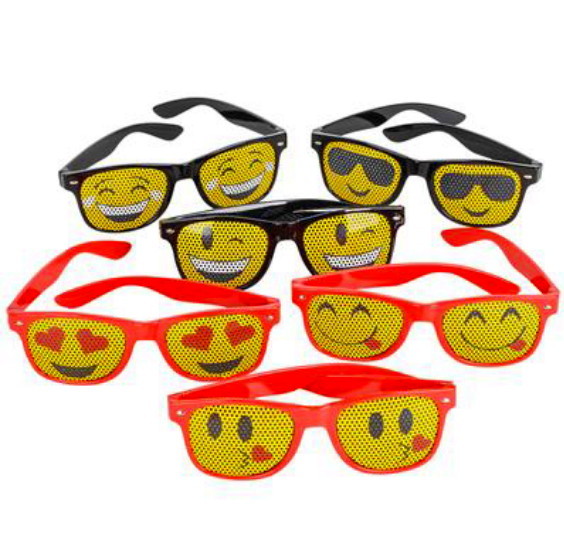 6 MESH EMOJI SUNGLASSES PARTY FAVOR GOODY BAGS CARNIVAL PRIZE HOTTEST NEW ITEM!!