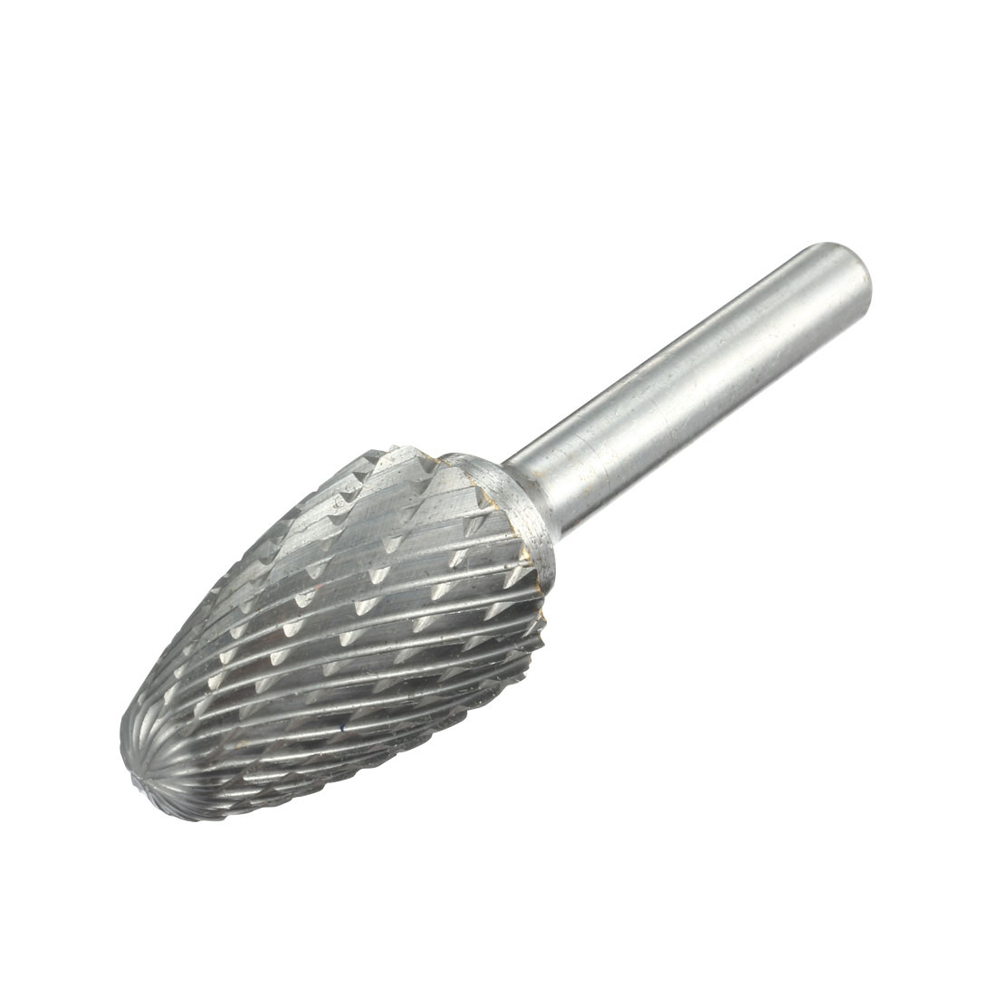 Double Cut Tungsten Carbide Rotary File 5/8" Dia Head 6mm Shank Tapered Shaped