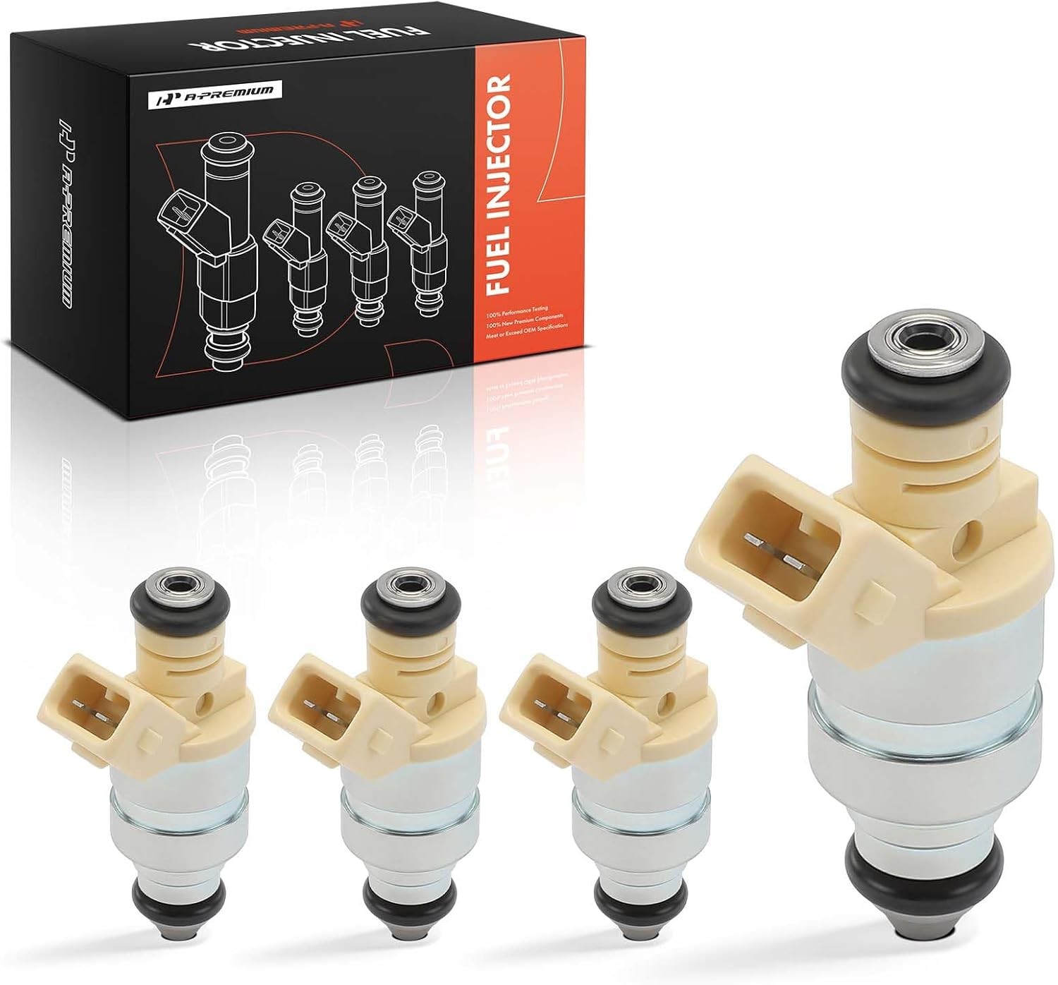 2 Holes Fuel Injectors Set of 4 Compatible with Mini R52/R53 Series Cooper