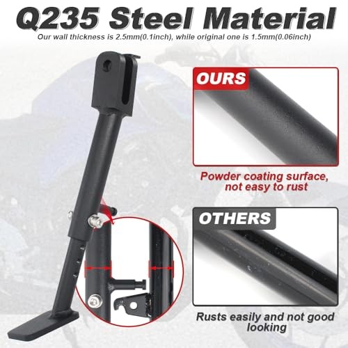 0-2" Adjustable Kickstand Fits YZF-R3 2015-2025, MT-03 2016-2025, MT-25