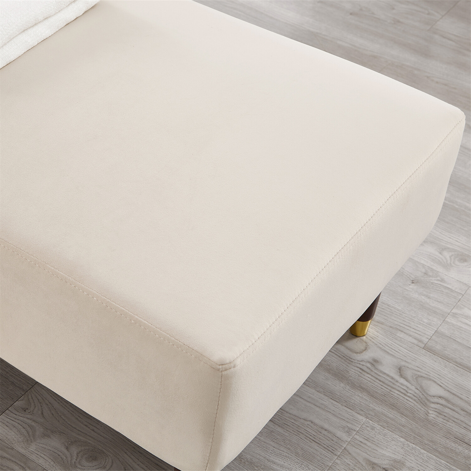Modern Chaise Lounge Chair Velvet Sleeper Lounge Sofa Couch for Living Room