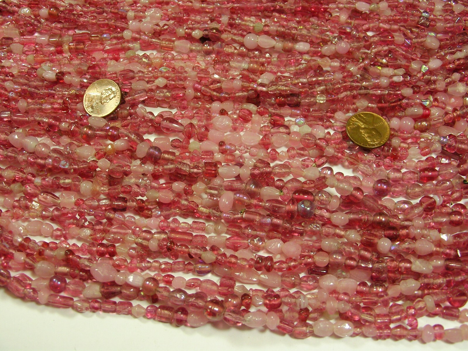 30 Strands 36" India Handmade Assorted Color Glass Beads Wholesale Bulk (CT-48)