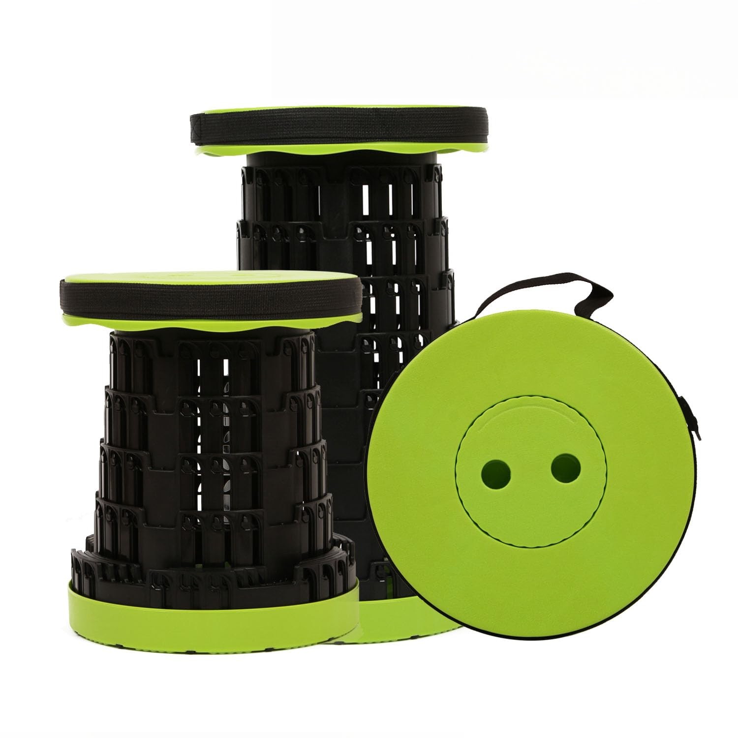 Collapsible Stool Chair - Lightweight Sturdy Adjustable Portable Foldable Seat