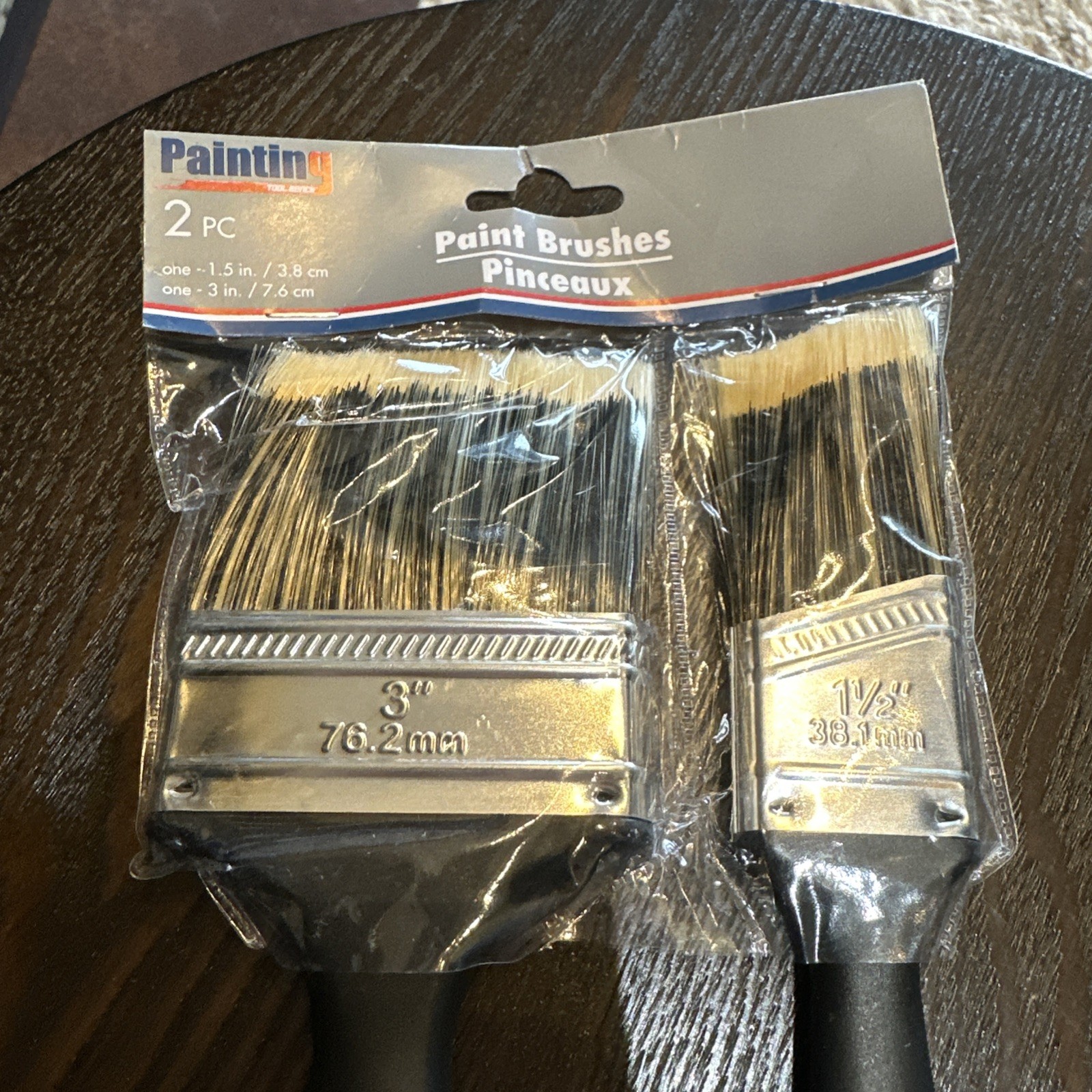 Paint Brushes Includes One 3” & One 1.5” Tool Bench Painting Supplies