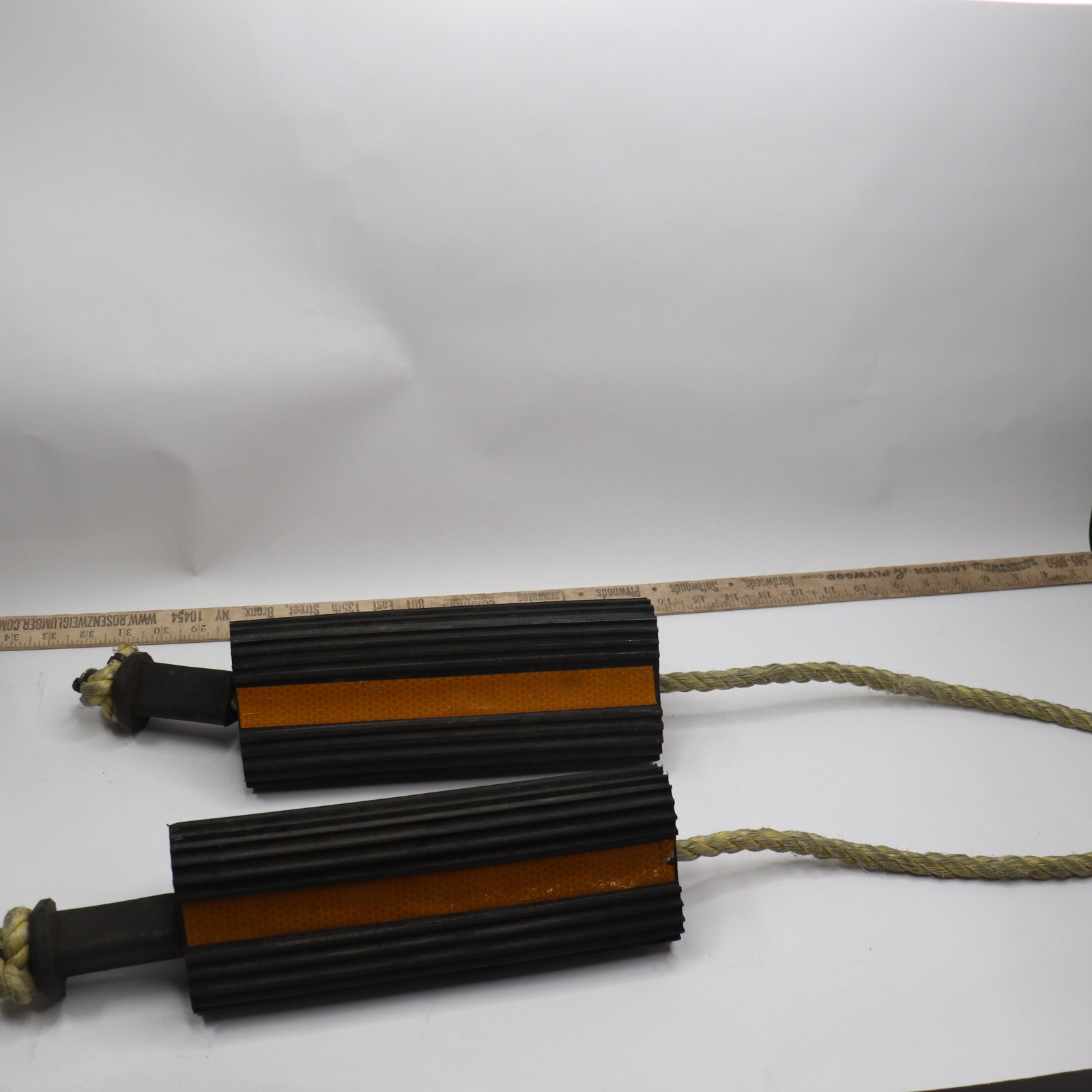 Helicopter Wheel Chock Rubber PP Black/Orange 10" x 4"