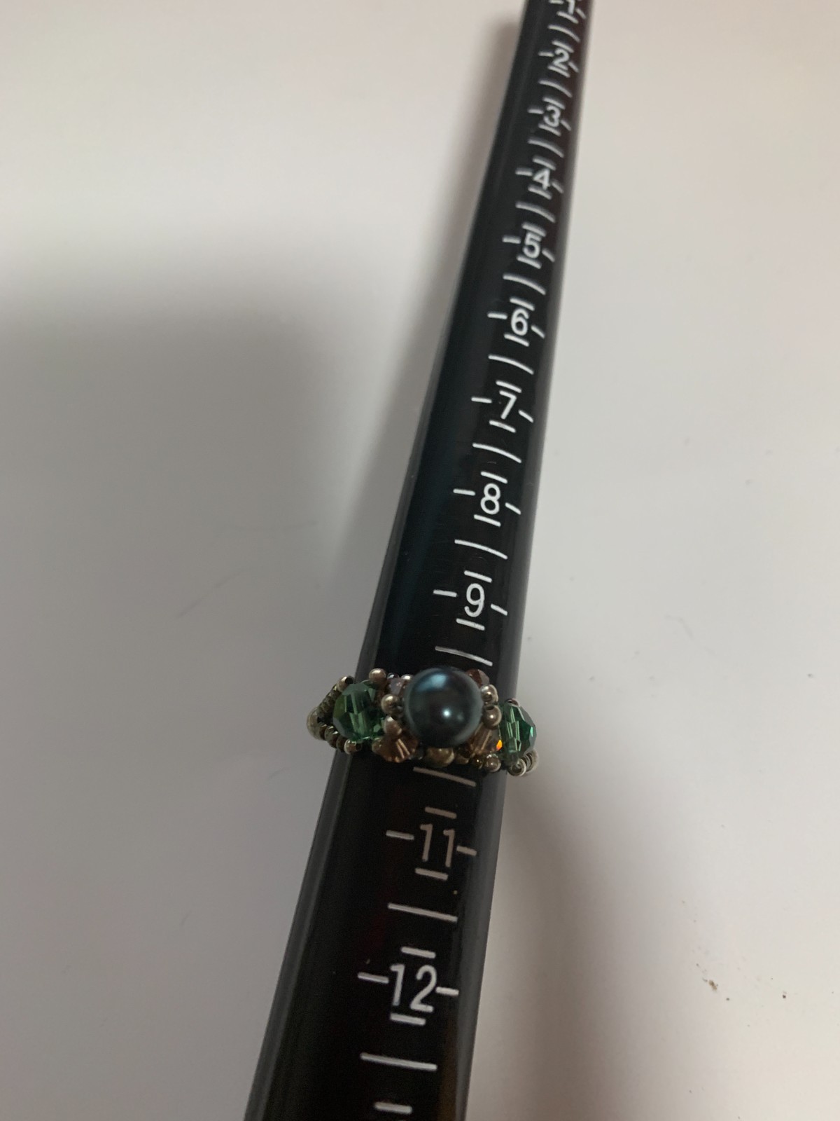 Hand-Made Beaded Ring Approx. Size 10