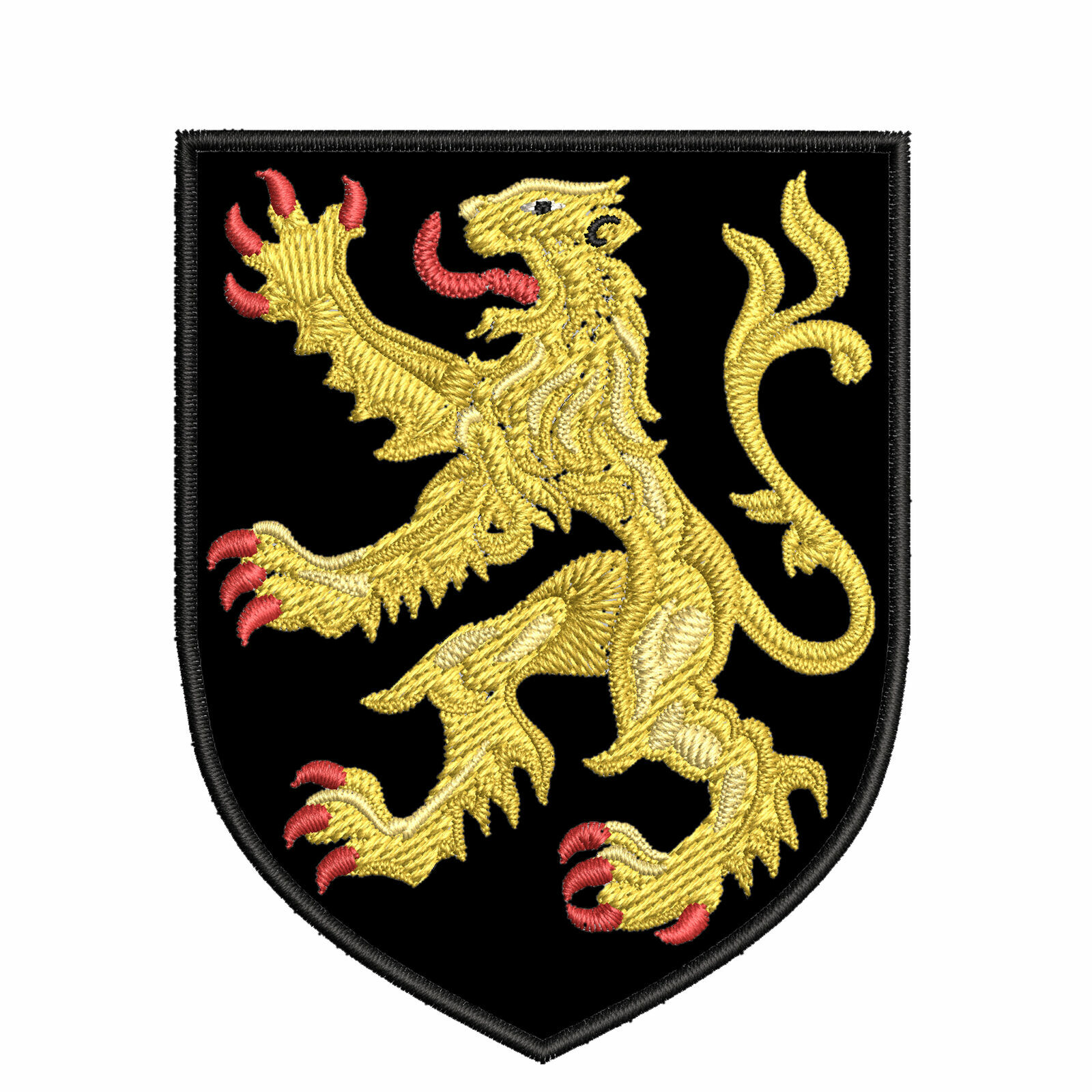 Duchy of Brabant Medieval Coat of Arms Lion Patch Embroidered Iron-on Applique