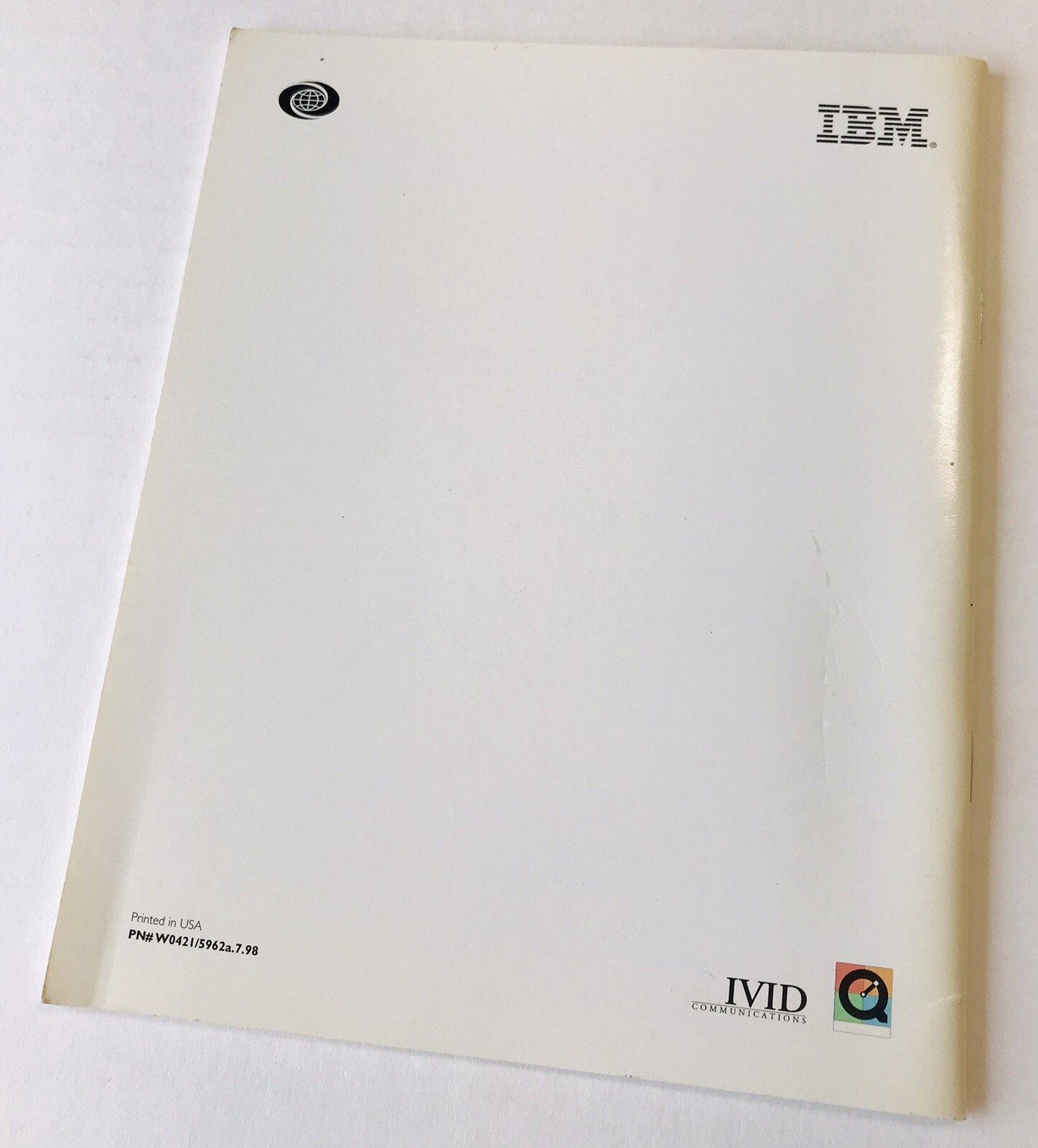 World Book 1999 IBM User Guide Multimedia Encyclopedia Paper Book IVID