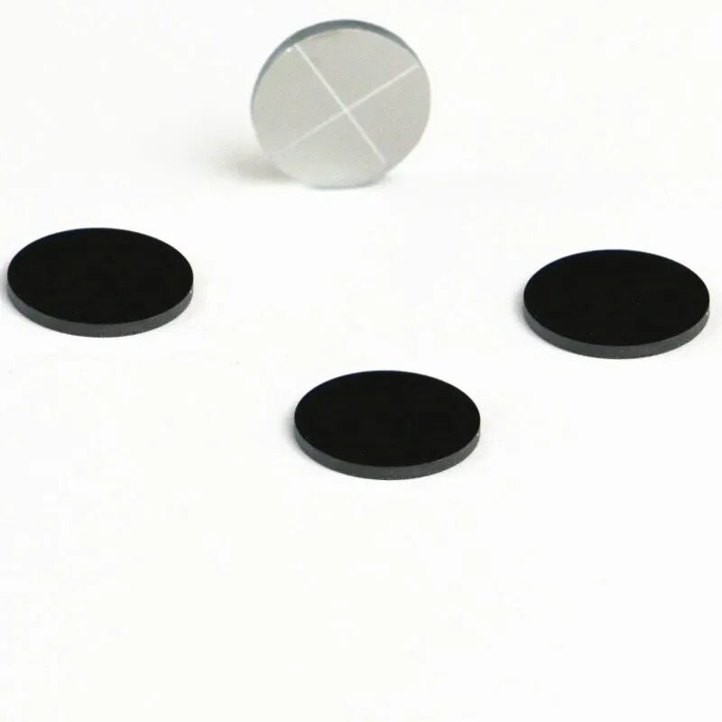 Negative Microscope Micrometer Slide Dark Field Bright Line Cross Chrome Reticle