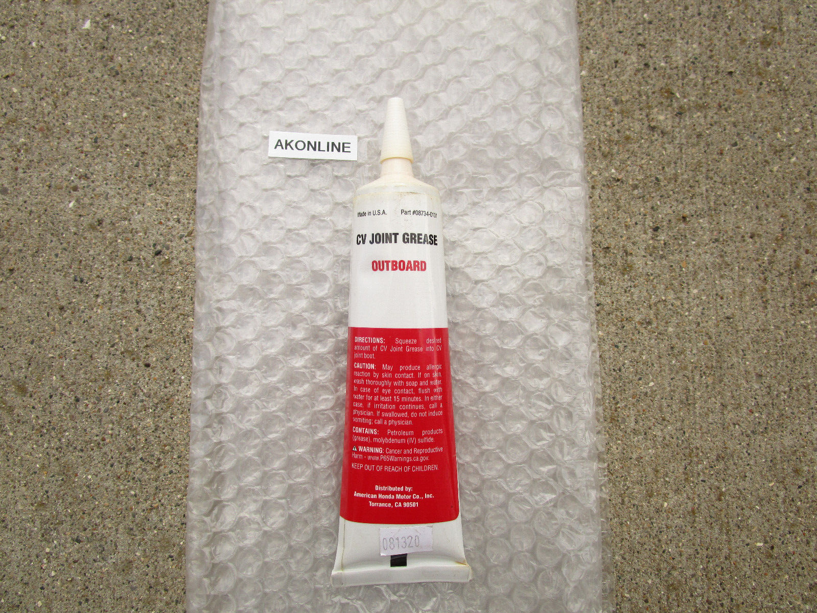HONDA ACURA OUTBOARD CV JOINT GREASE 3 OZ OEM BRAND NEW 08734-0101